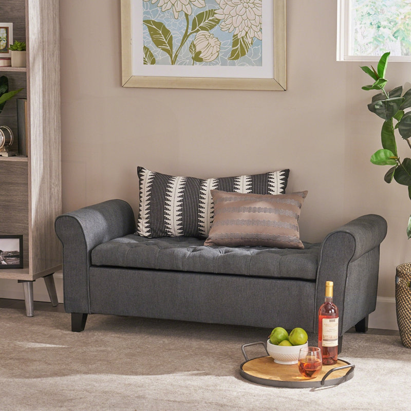 banc de style contemporain, Gris