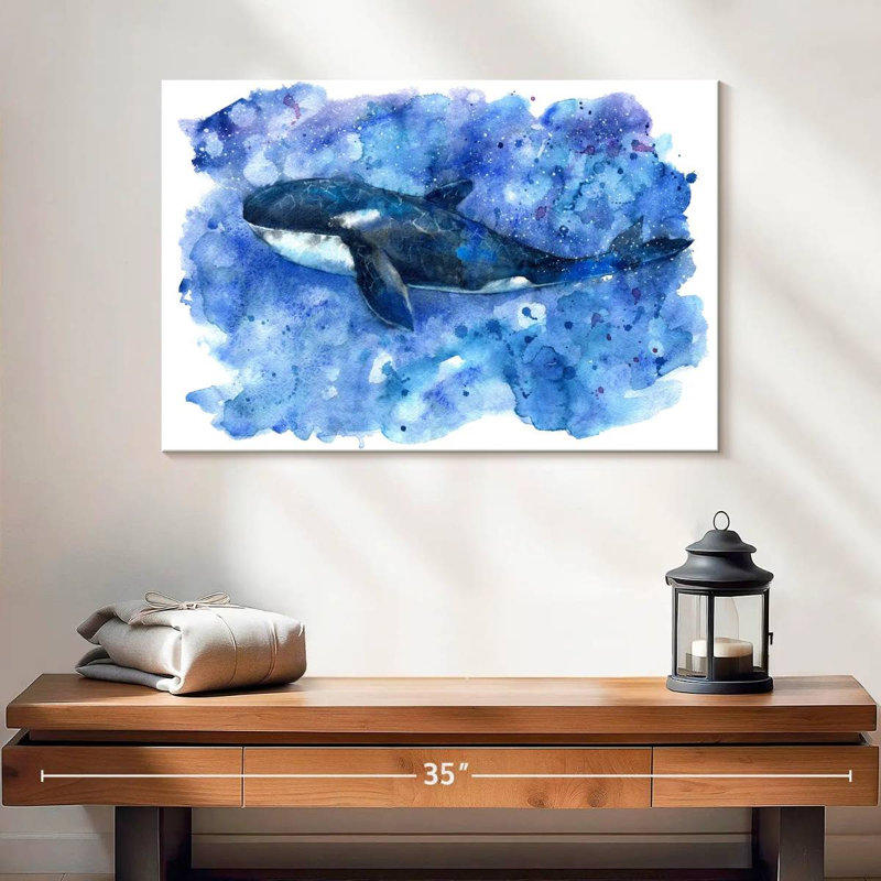 Brampt Blue Killer Whale, 16" H x 24" W