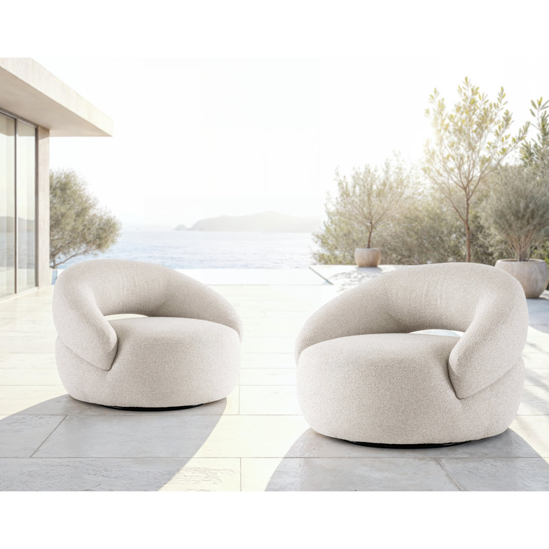 Canapé d'extérieur Rialto - Sur mesure, Lt Grey Chenille Woven Stripe 6023-010