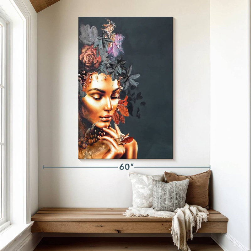 Leisha Gold Couture I, 51" H x 34" W