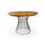 Lakeland Round Solid Wood Top Metal Base Dining Table