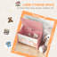 Boîte à jouets avec couvercle, organisateur de rangement de coffre à jouets pour chambre à coucher avec charnière de sécurité, motif animal mignon, rose