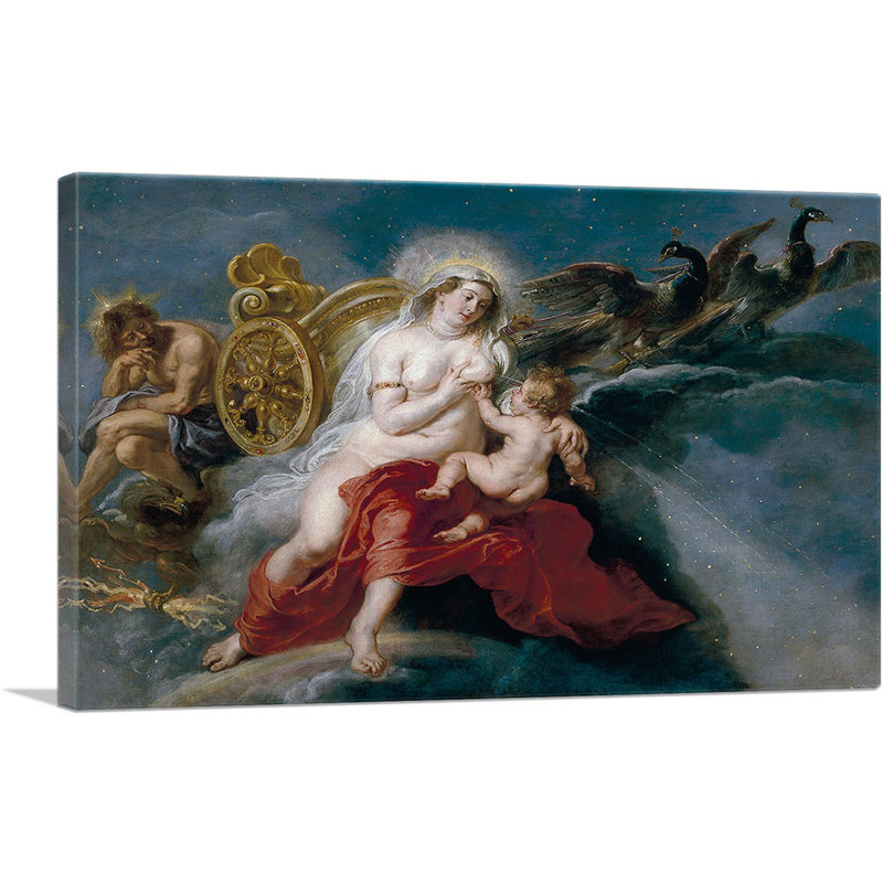 La naissance de la Voie Lactée 1636 par Peter Paul Rubens, reproduction d'art sur toile tendue, H 26 po x l 40 po x P 0,75 po