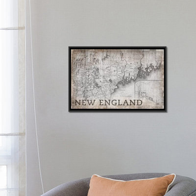" New England Map, Vintage " by PI Galerie