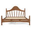 Solid Pine Queen Platform Bed with Elegant Headboard and Slatted Support-133400899