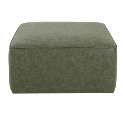 Square PU Leather Ottoman With Storage, Perfect For Modern Living And Extra Seating Or Footrest.