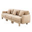 3 boucles de café avec pieds cylindriques en forme de coquillage, conception moderne pour la chambre à coucher ou le salon, cadre confortable avec canapé en tissu, confort distinctif, bureau approprié, mousse de construction dense-619749901