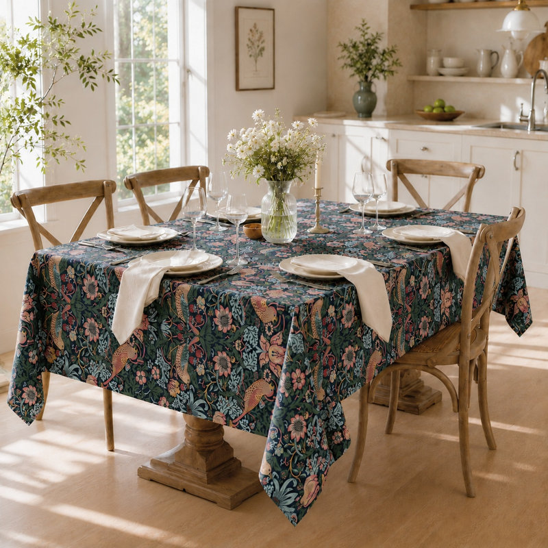 Nappe 60 po x 102 po, L 102 po x l 60 po, Strawberry Thief Blue