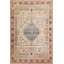 Tapis décoratif beige traditionnel à motif ethnique traditionnel lavable à la machine-645567405