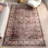 Starrucca SplashGuard Distressed Medallion Machine Washable Area Rug-1185554744