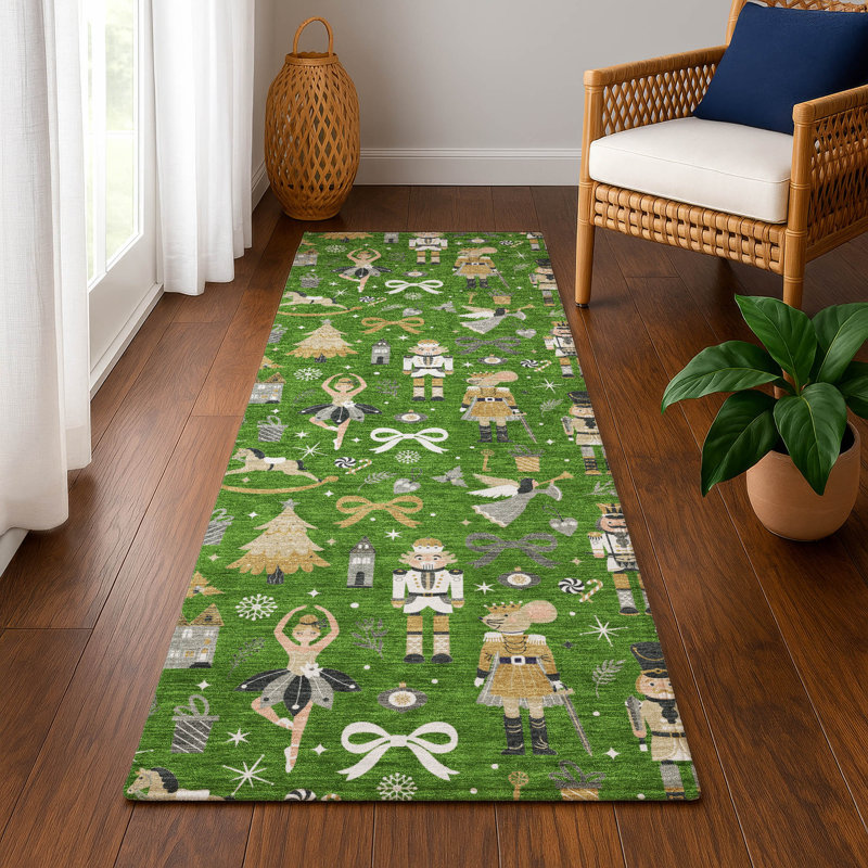 Tapis de Noël de qualité supérieure lavable à la machine Lingeswaran AMF1827, Tapis de couloir 2 pi 3 po x 7 pi 6 po