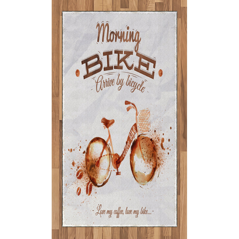Coffee Art High Density Long Fiber Poly Threads Decorative Area Rug Carpet, Rectangle 2'7" x 5'