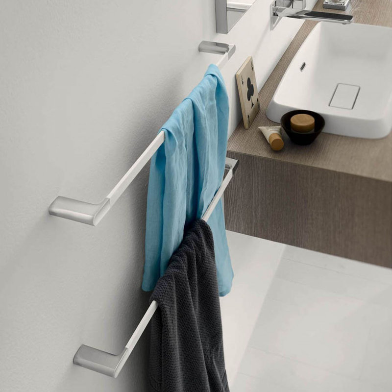 Porte-serviettes mural Mito, 19.3", Chrome poli