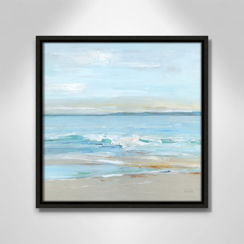 «Distant Coast - Square Vesrion Print» par Sally Swatland, Espresso, H 13,5 po x l 13,5 po