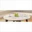 Table basse en marbre blanc avec finition noyer - Design moderne intemporel pour le salon, facile à nettoyer