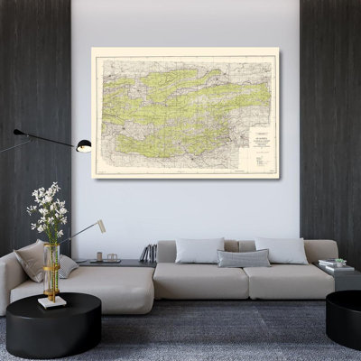 Alcott Hill® USGS Gallery Wrapped Canvas Art Titled: Ouachita National Forest Arkansas, USGS 1945 AROU0002