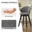 008-Wing Back Set of 2 25" Adjustable Swivel Bar Stools - Solid Wood Legs, Chenille Upholstery, Leveling Feet-132463151