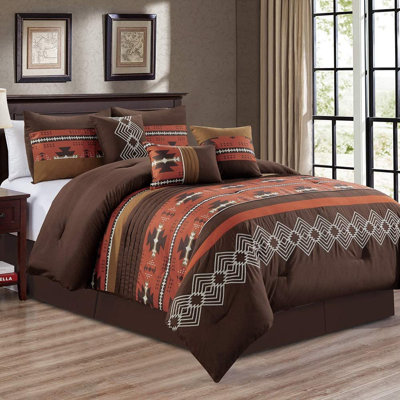 Polyester Ring Stitch Geometric Shapes Comforter