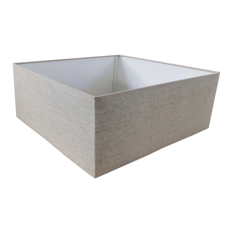 27cm H Linen Square Lamp Shade ( Uno ), Dark Grey