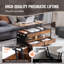 Table basse à plateau relevable rectangulaire avec lumière et USB brun