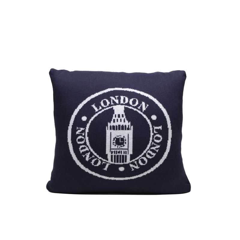 Cotton Blend Reversible Throw Pillow