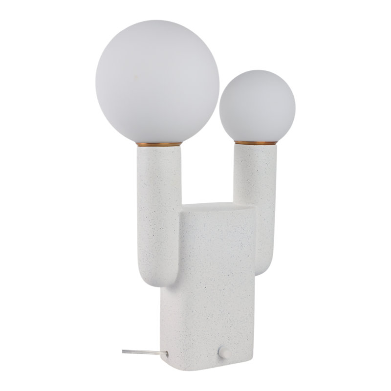 Sagebrook Home 20X12" Double Head Totem Lamp With Base Switch, White, White