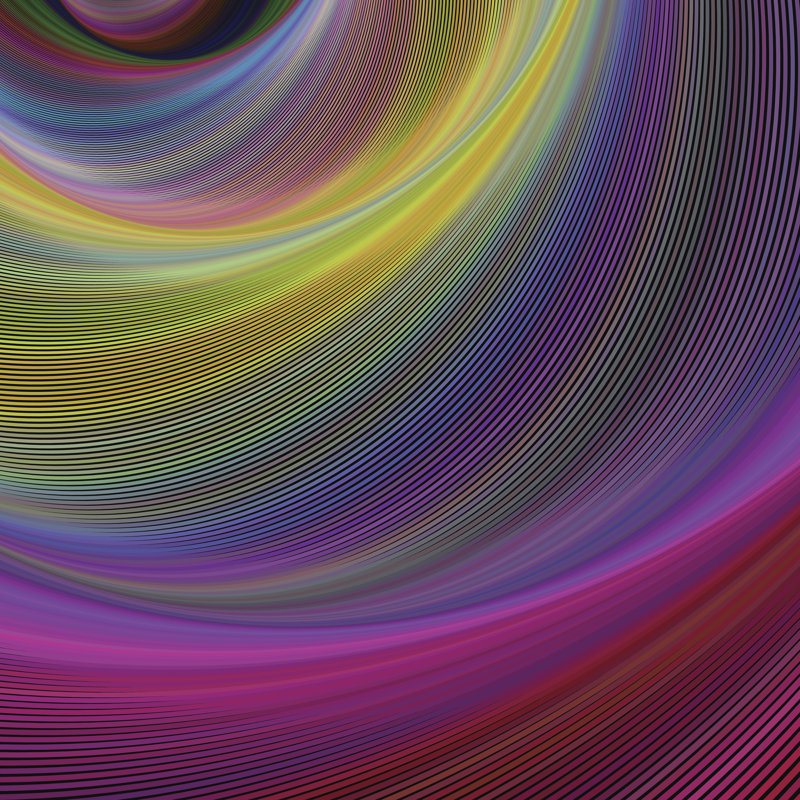 Dynesha, art fractal coloré psychédélique sur toile par Davidzydd, impression, H 12 po x l 12 po x P 1,25 po