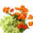 Ranunculus, Hydrangea and Eucalyptus Arranged in a Clear Glass Vase