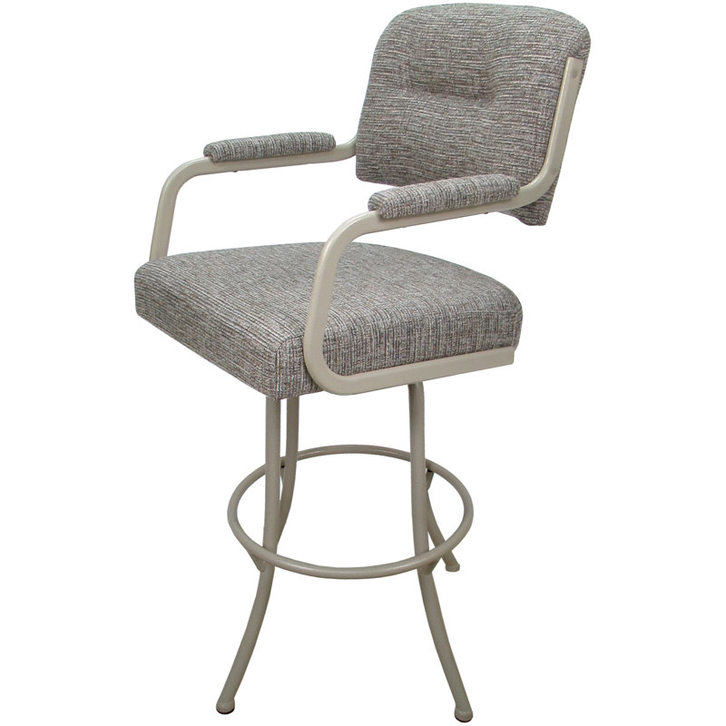 Tabouret de comptoir pivotant de 26 po Huba, Tabouret de comptoir (siège d'une hauteur de 26 p, Noir, Brun
