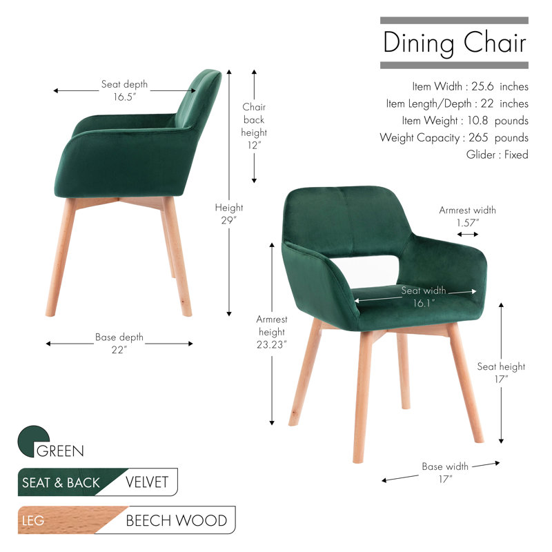 Fauteuil Ashlee, Vert