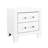 White Contemporary Nightstand With Height 23.7 In - Stylish Stand Modern Style, 25.31 Package Depth Elegant Addition