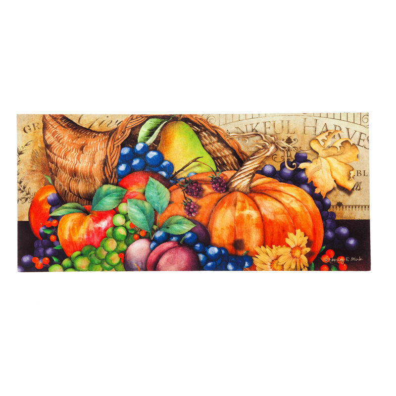 Sassafras Fall Holiday Rubber Outdoor Door Mat Set