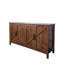 Armoire à finition noyer avec 4 portes et tablettes ouvertes - Intérieur spacieux pour le salon, la chambre à coucher, la conception de bureau