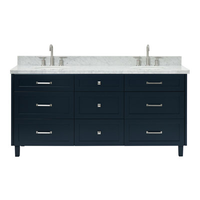 Meuble-lavabo double en bois massif ARIEL Monrow