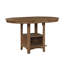 Ensemble de salle à manger à hauteur de comptoir moderne avec table extensible et base de rangement-1856466245