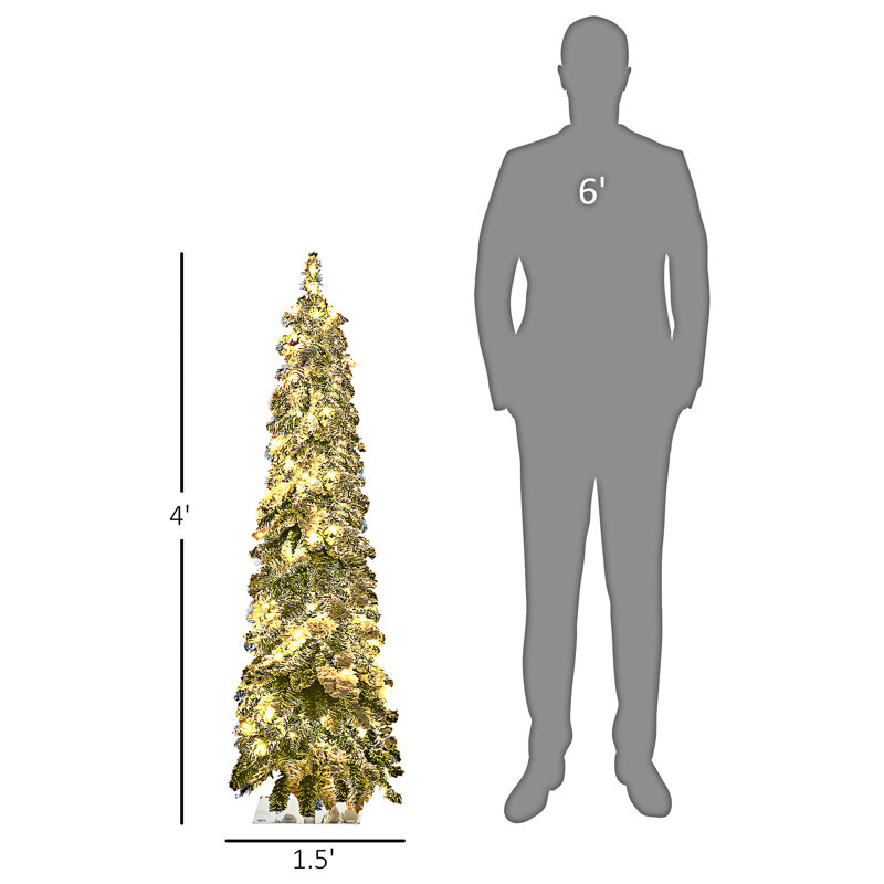 Arbre de Noël artificiel pré-éclairé, 3.9'