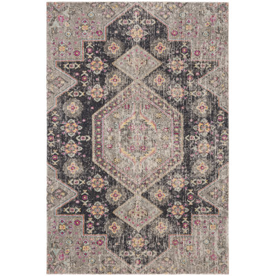 Hogue Hooked Black/Taupe Indoor/Outdoor Rug