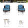 Round Curved Wicker Outdoor Patio Loveseat With Cushions And Two Coffee Tables