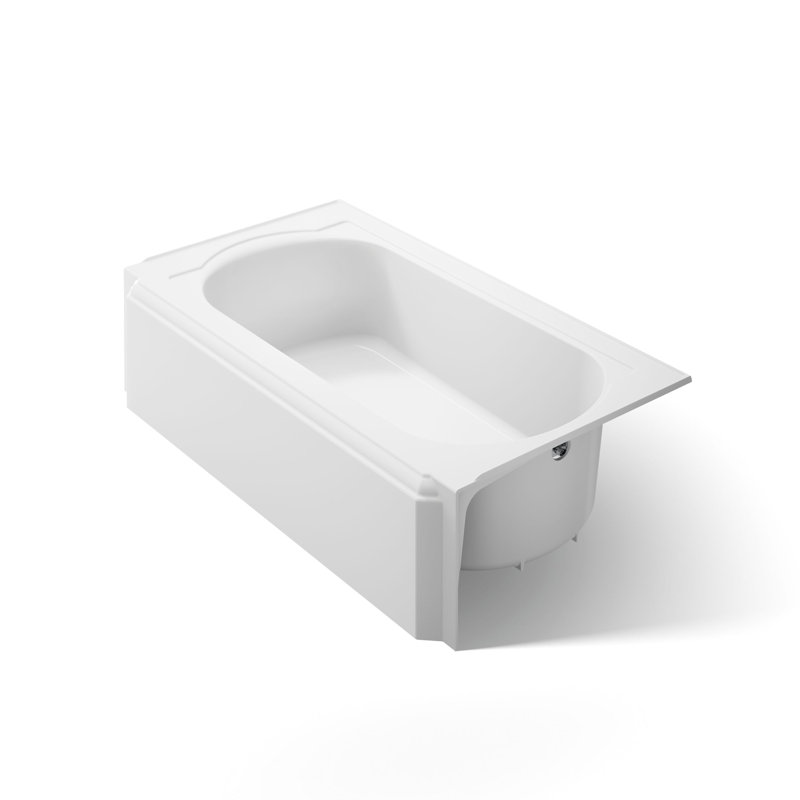 Memoirs Alcove 60" x 33.75" Soaking Bathtub, White