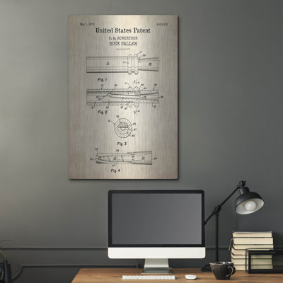 " Duck Caller Blueprint Patent Parchment, " by Patents