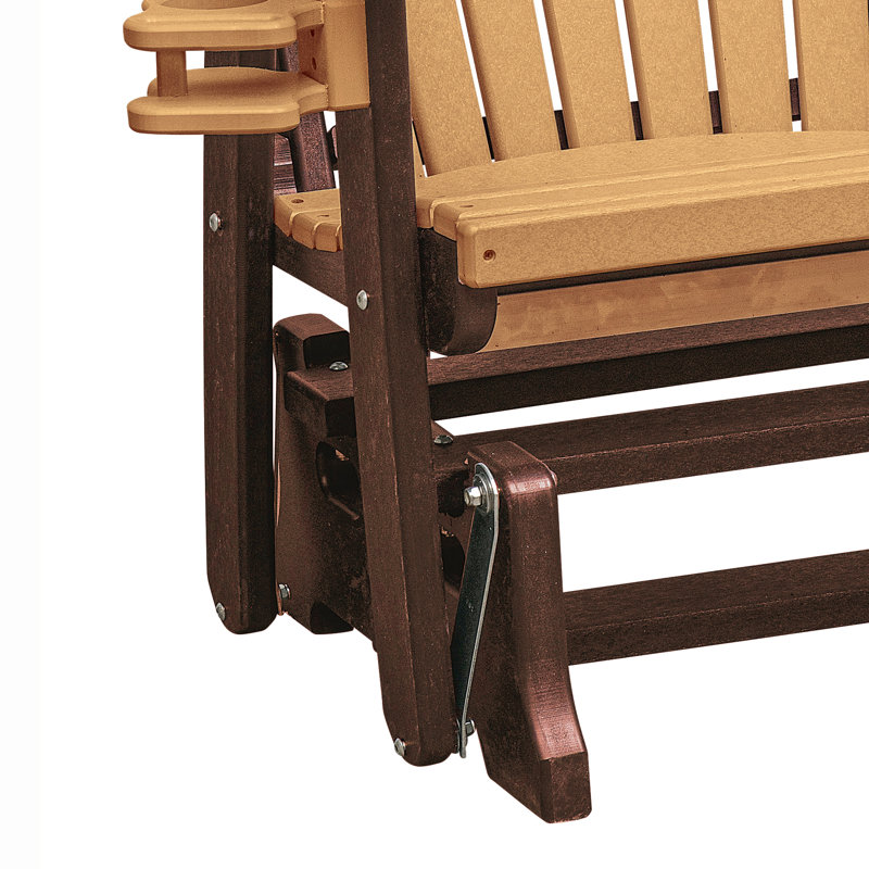 Banc en plastique pour l'extérieur, Brun clair / Brun