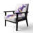 Purple And Gold Splash - Upholstered Midcentury Modern Arm Chair-122510932