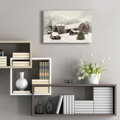 «Farmhouse Christmas» par Lori Deiter, art mural en verre acrylique