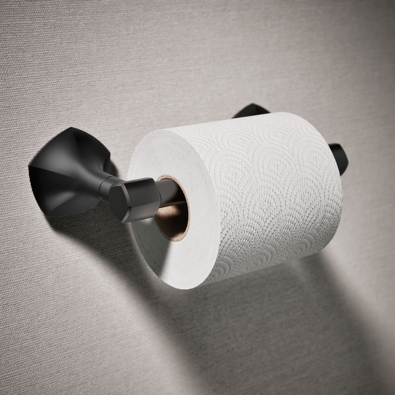 Porte-papier hygiénique pivotant Occasion, Noir mat
