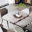 Gray Round Sintered Stone tabletop Drop Leaf Dining Table-110407520