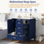 Ensemble de meuble-lavabo moderne 30 po avec lavabo, porte à fermeture douce et 3 tiroirs-96333409