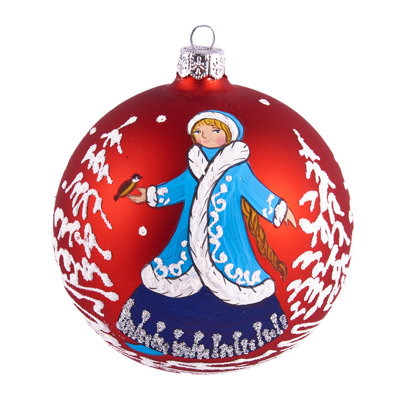 Ball 4'' Handmade Glass Ball Ornament