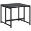  Ensemble de 4 tabourets de jardin en polyester enduit de PVC noir, acier thermolaqué