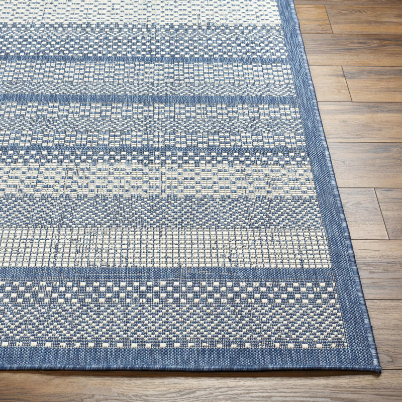 Bangaly Striped Indoor / Outdoor Rug, Rectangle 2' x 3'