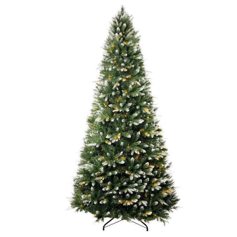 7.5 Ft Frosted Fir Pre-Lit Christmas Tree with Warm Lights